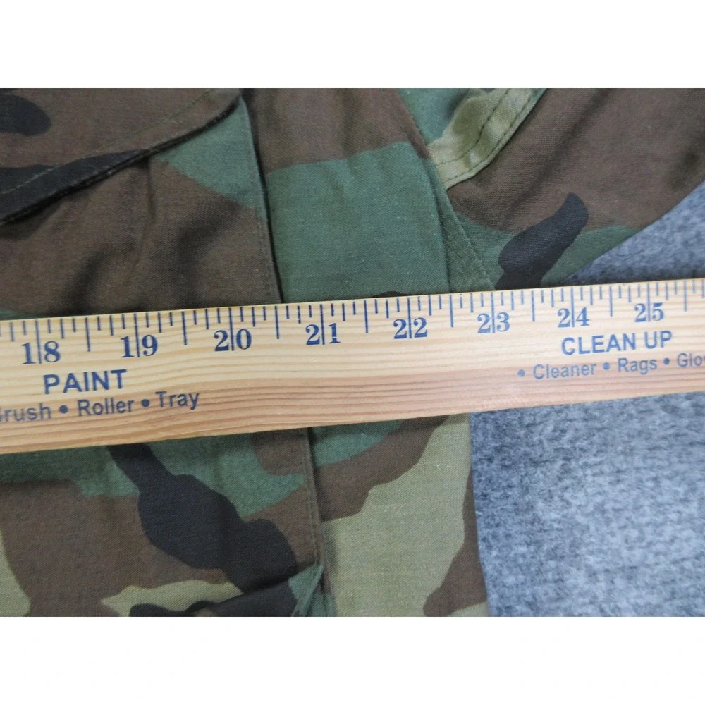 Vintage US Army Cold Weather‎ Field Jacket Mens Medium Woodland Camo Hooded M-65